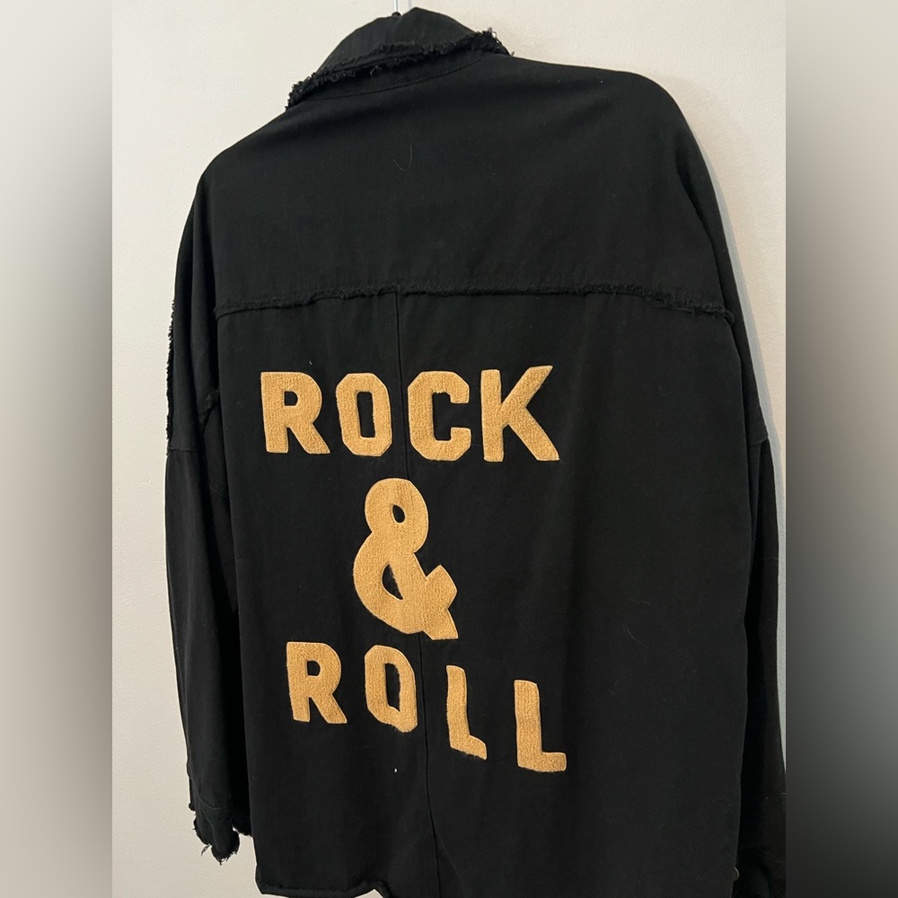 Over sized black jean jacket